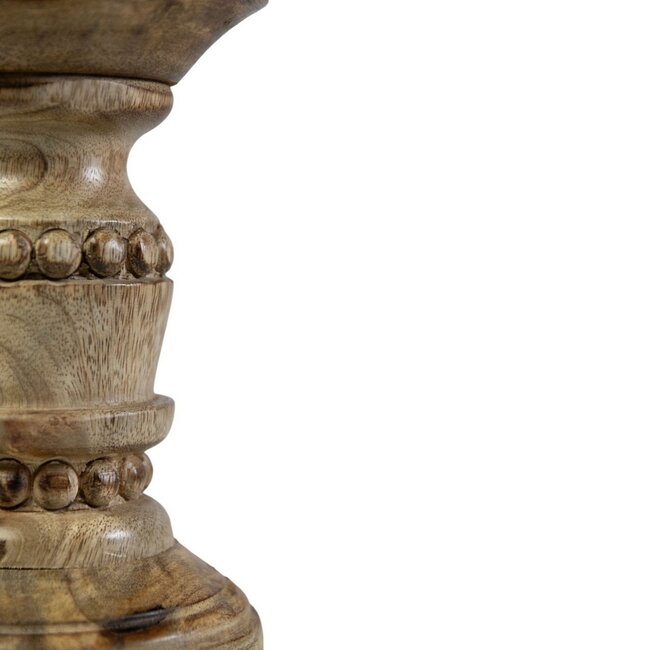 Mars & More Kandelaar mango hout bubbel 15cm