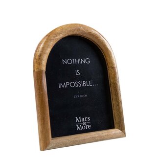 Mars & More fotolijst mango hout boog 13x18cm