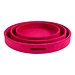 Mars & More Dienbladen rond fluweel fuchsia dia 30, 38, 45 cm (set of 3)