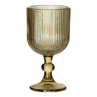 Mars & More Wineglass Amber Stripe h16 d9
