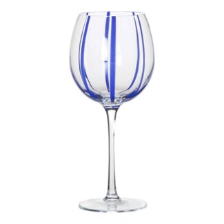 Mars & More Wineglass Blue Stripe h21 d9,5
