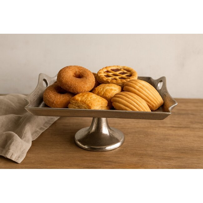 Mars & More Dienblad op voet zilver h20 34,5x34,5