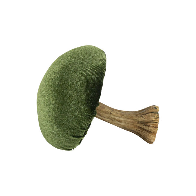Mars & More decoratie fluweel champignon groen 10cm