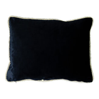 Mars & More half kussen fluweel goud zwart 35x45cm