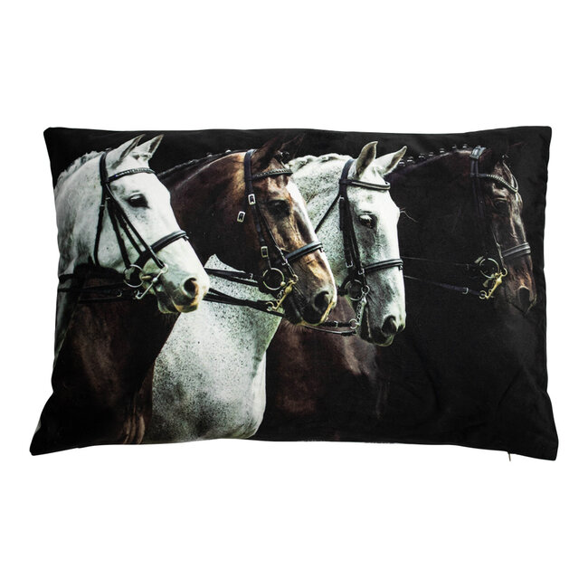 Mars & More kussen fluweel country paarden 40x60m*