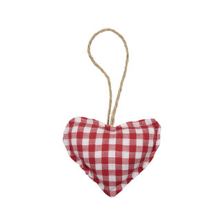 Mars & More hanger katoen hart donker rood 10cm