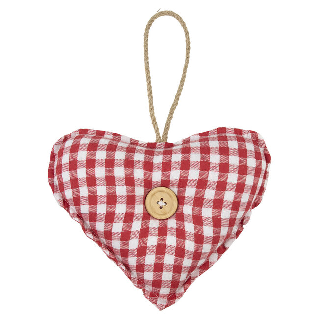 Mars & More hanger katoen hart rood knoop 16cm