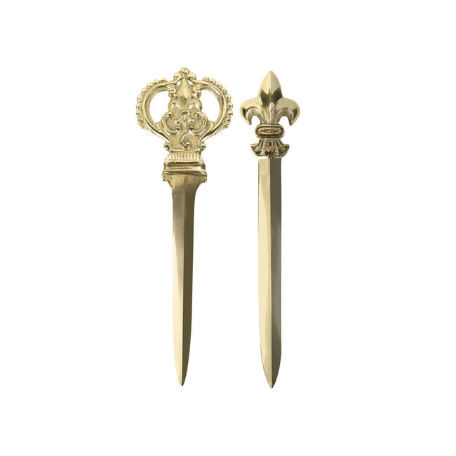 Mars & More vintage koper briefopener fleur de lis 24cm*