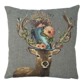 Mars & More gobelin kussen funky deer hoed 45x45cm