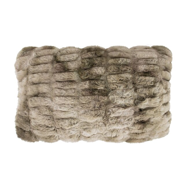 Mars & More half kussen rib bruine beer 30x50cm