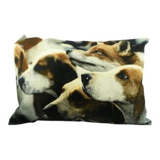 Mars & More *canvas kussen foxhounds 35x50cm*