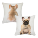 Mars & More canvas kussen franse bulldog blond dubbelzijdig 33x33cm