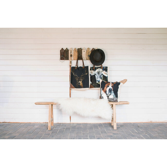 Mars & More canvas shopper zwart edelhert*