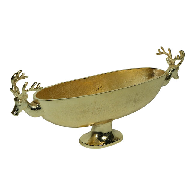 Mars & More schaal ovaal hert champagne goud 68cm