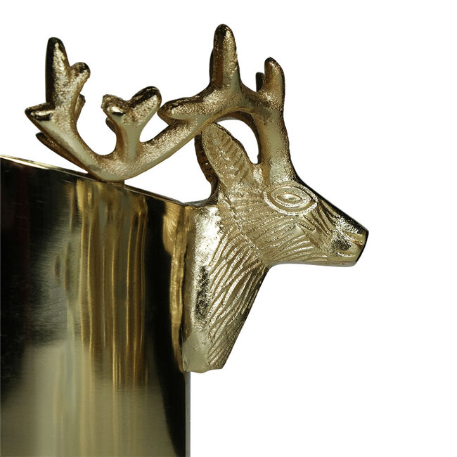 Mars & More wijnkoeler hert half champagne goud small