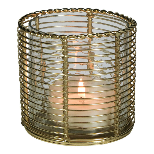 Mars & More windlicht metaal champagne goud b