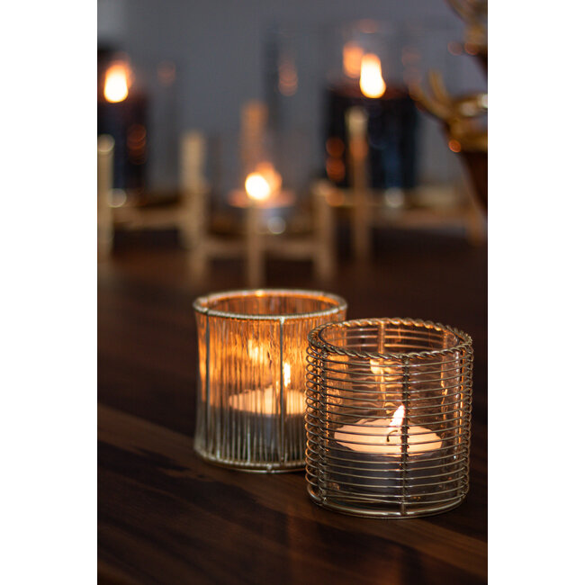 Mars & More windlicht metaal champagne goud b