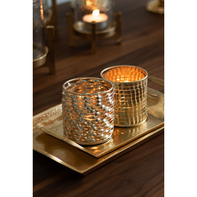 Mars & More windlicht metaal champagne goud c