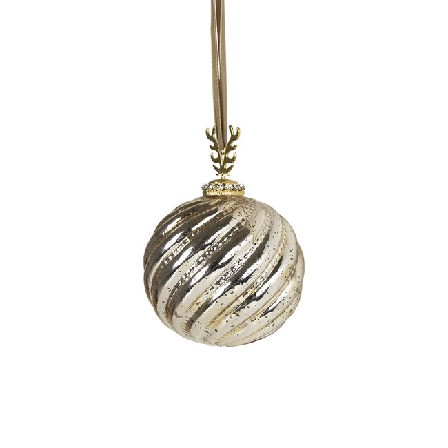 Mars & More decoratie bal gewei goud 10cm