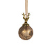 Mars & More decoratie bal hert antiek bruin 8cm