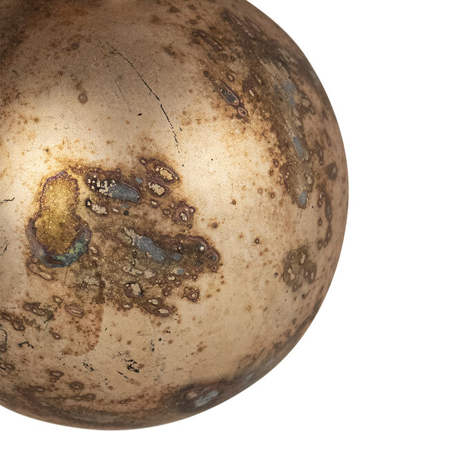 Mars & More decoratie bal hert antiek bruin 8cm