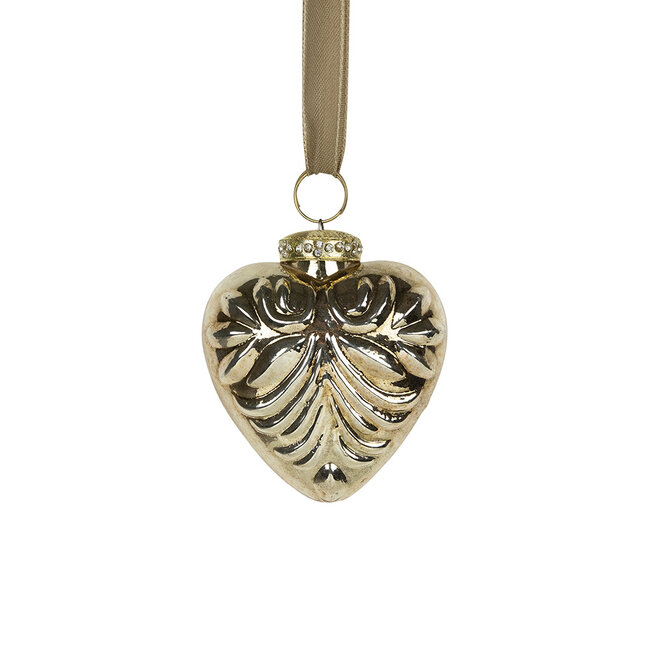 Mars & More decoratie hart goud 8cm