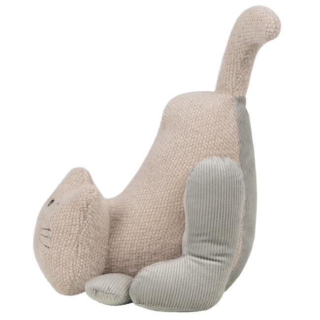 Mars & More deurstopper kat staart ecru 18x15x17 cm