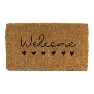 Mars & More kokosmat handgeweven welkom harten 75cm