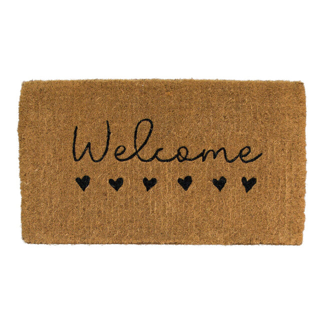 Mars & More kokosmat handgeweven welkom harten 75cm