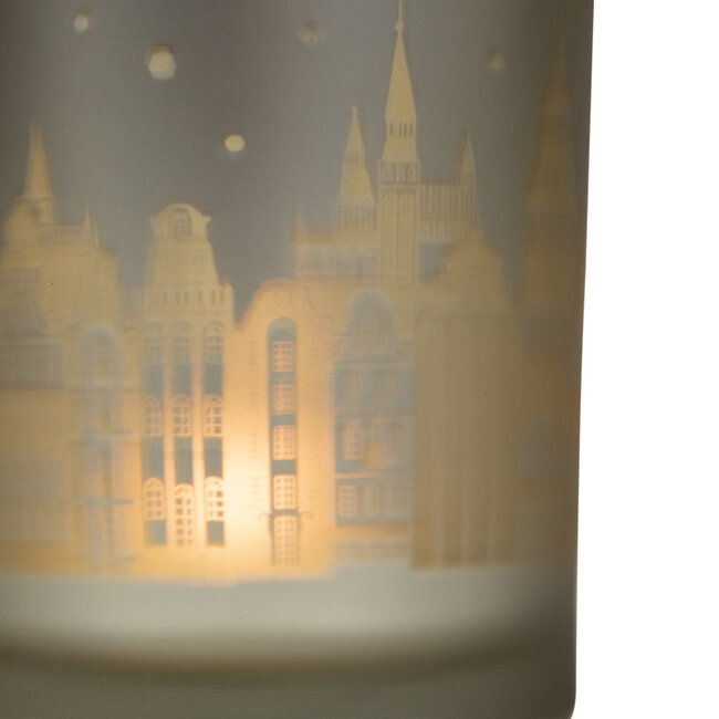 Mars & More Theelichthouder huisjes goud small 8cm