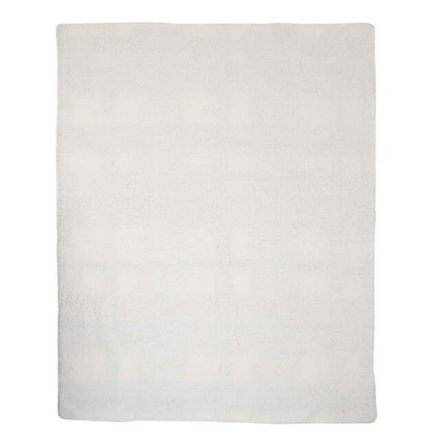 Mars & More Plaid ruit boucle beige 130x170cm