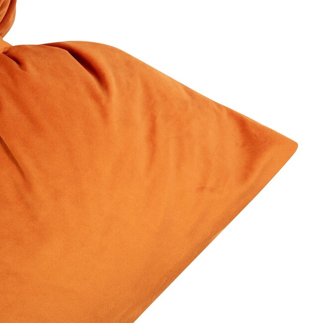Mars & More Strik Kussen Fluweel oranje 40x60cm