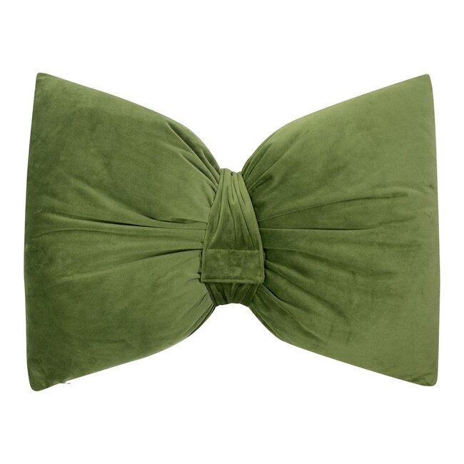 Mars & More Strik Kussen Fluweel apple groen 40x60cm