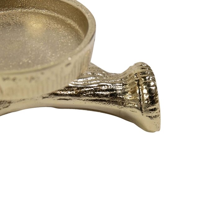 Mars & More Theelicht Standaard gewei 1 goud 7,5x20x15cm