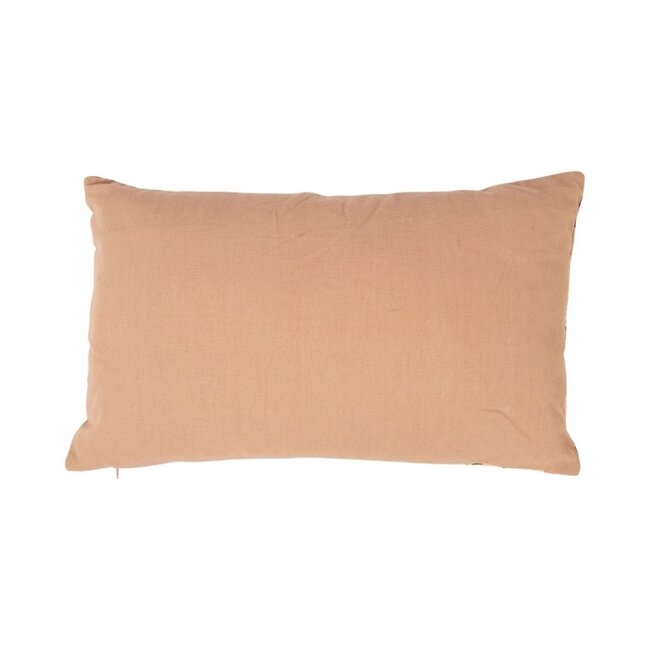 Mars & More kussen geborduurd wilde bloemen margriet roze 30x50cm