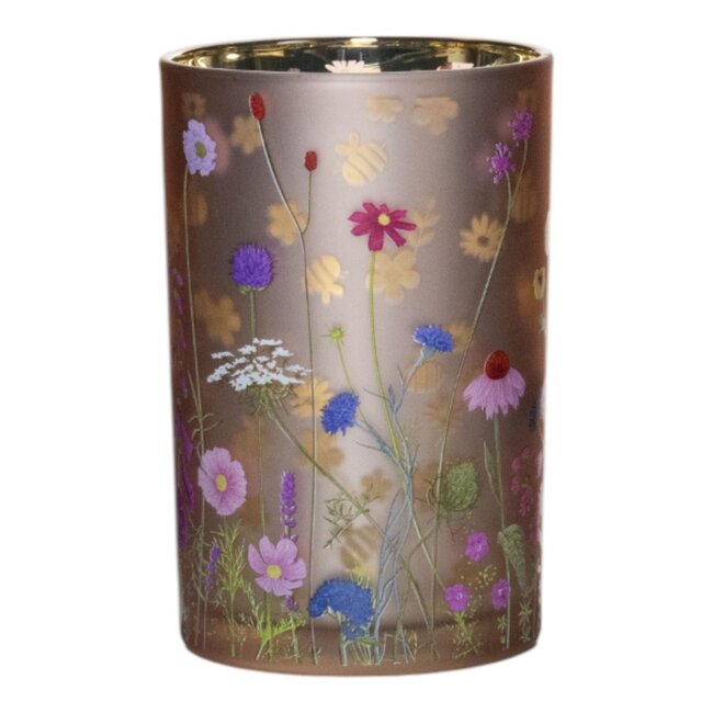 Mars & More Theelichthouder wilde bloemen hommel large 18cm