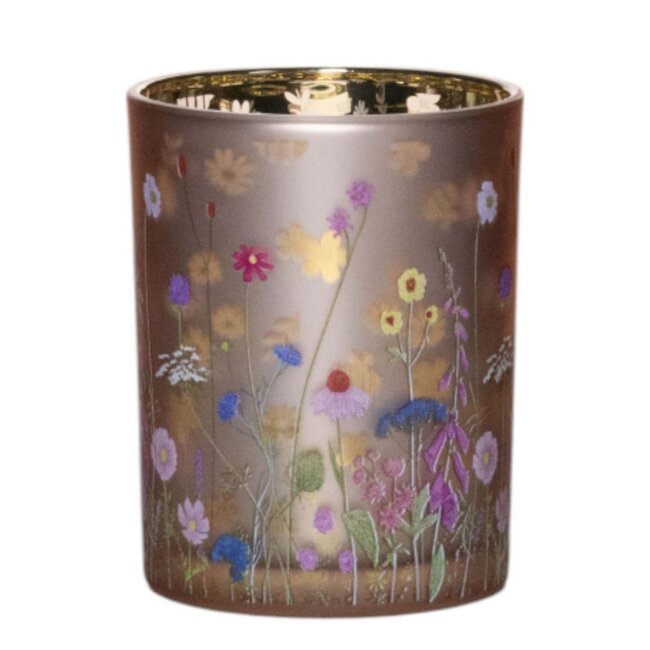 Mars & More Theelichthouder wilde bloemen hommel medium 12cm