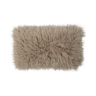 Mars & More Cushion tibetan lamb grey 30x50 cm