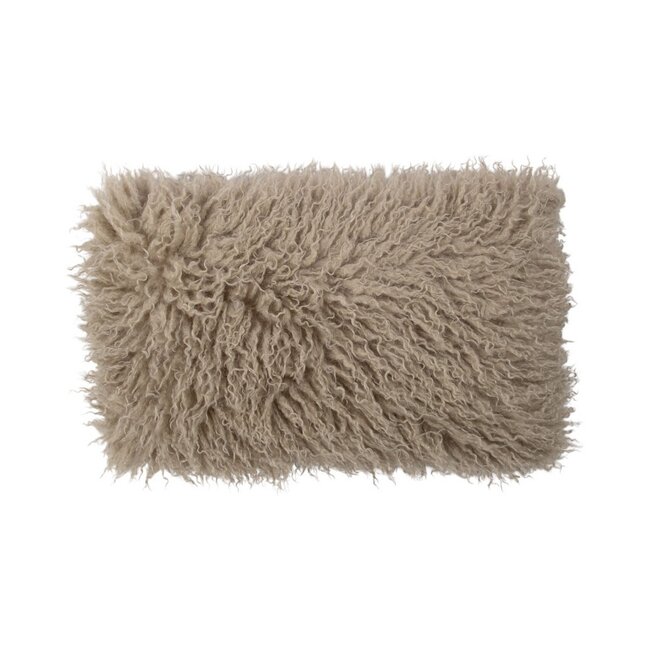 Mars & More Cushion tibetan lamb grey 30x50 cm