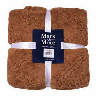 Mars & More Plaid Zig Zag Taupe 140x200cm