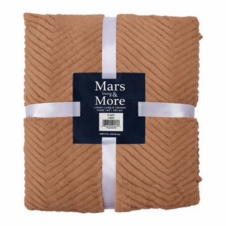 Mars & More Plaid Visgraat Taupe 140x200cm