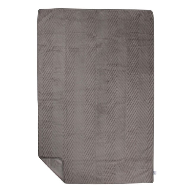 Mars & More Plaid Visgraat Grijs 140x200cm