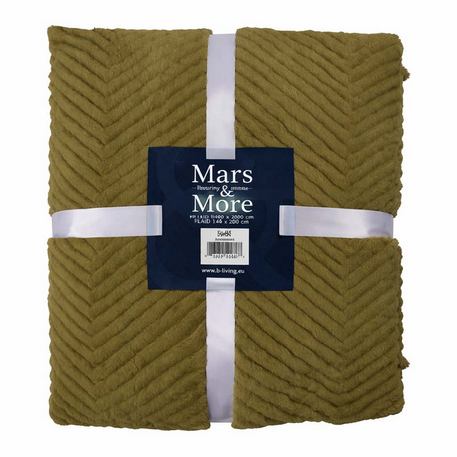 Mars & More Plaid Visgraat Groen 140x200cm