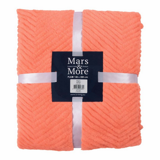 Mars & More Plaid Visgraat Roze 140x200cm