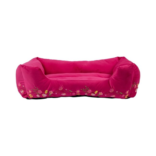 Mars & More Dierenmand L borduurwerk fuchsia roze 80x60x22cm