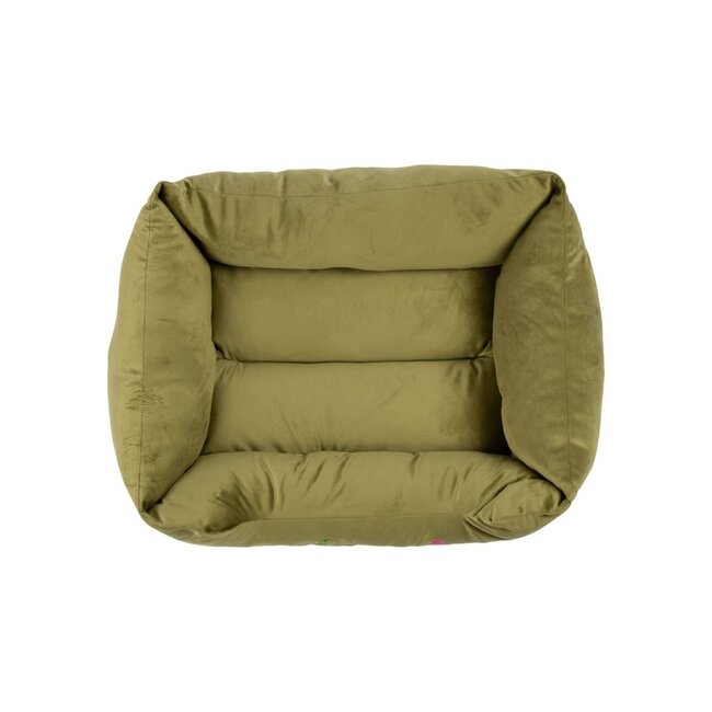 Mars & More Dierenmand M borduurwerk olijf groen 65x50x20cm
