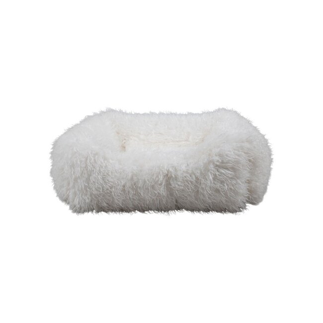 Mars & More Dierenmand M tibetan lamb off white 65x50x20cm