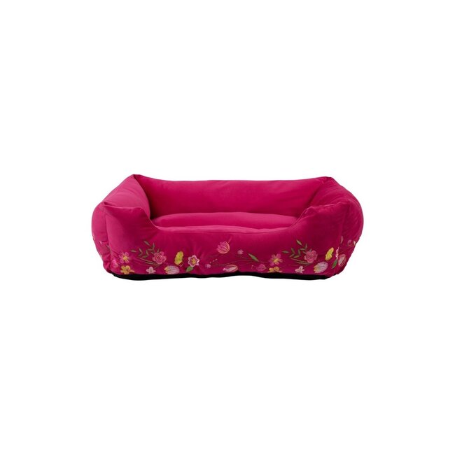 Mars & More Dierenmand S borduurwerk fuchsia roze 55x42x15cm