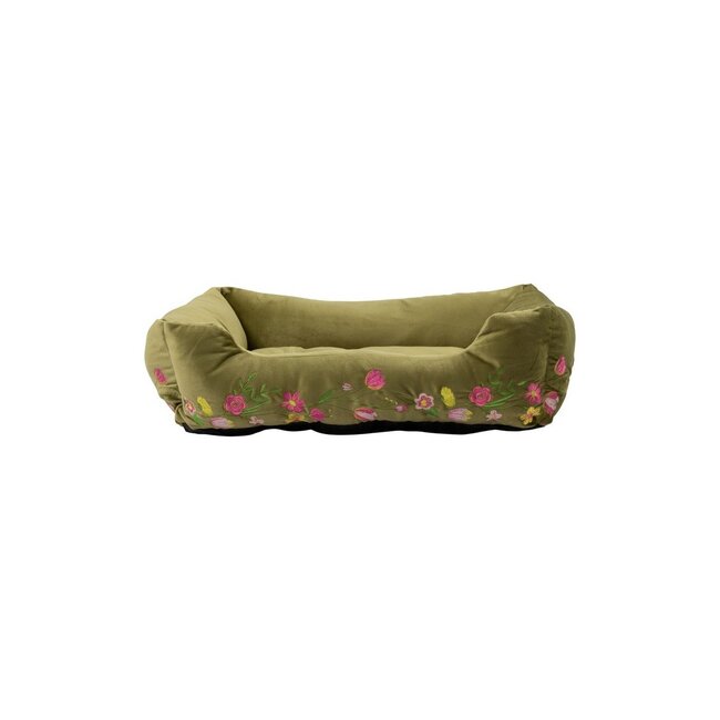 Mars & More Dierenmand S borduurwerk olijf groen 55x42x15cm