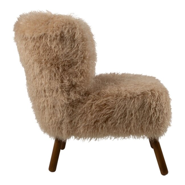 Mars & More stoel tibetan lamb beige 60x72x74cm